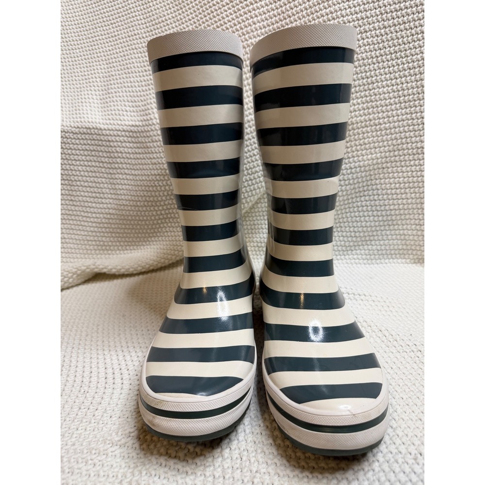 Helly Hansen Midsund 2 Graphic Rain Boots Navy White Striped Women 8 Waterproof